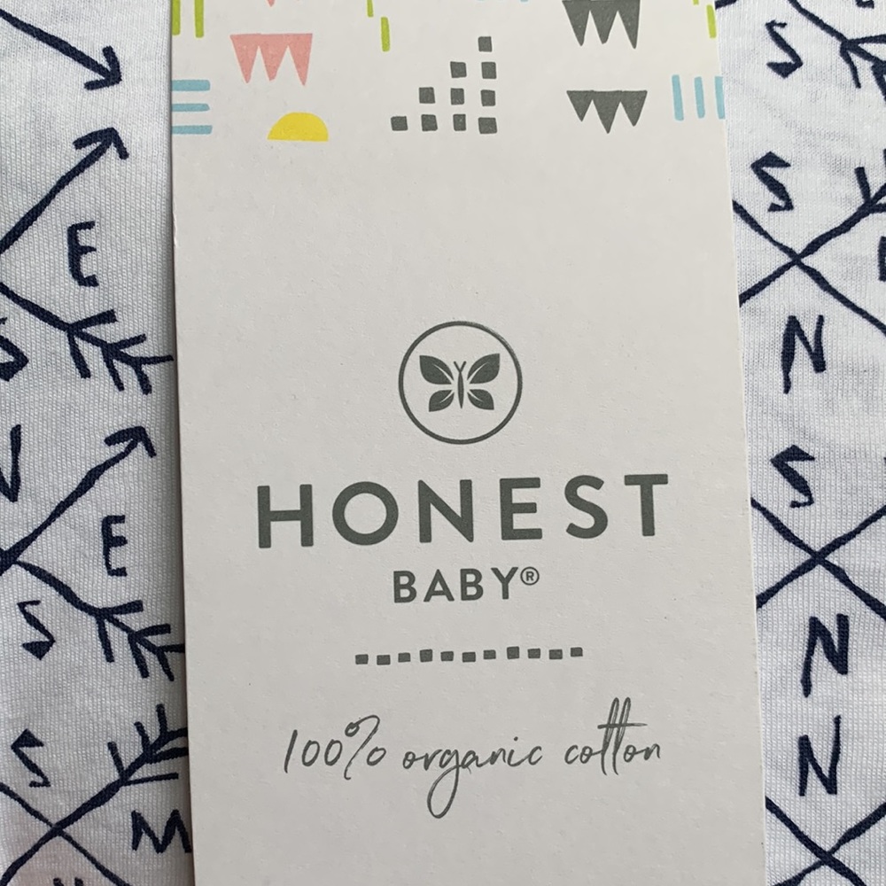 Honest Baby 100% Cotton Fitted Crib Sheet NWT Compass - Picture 5 of 12